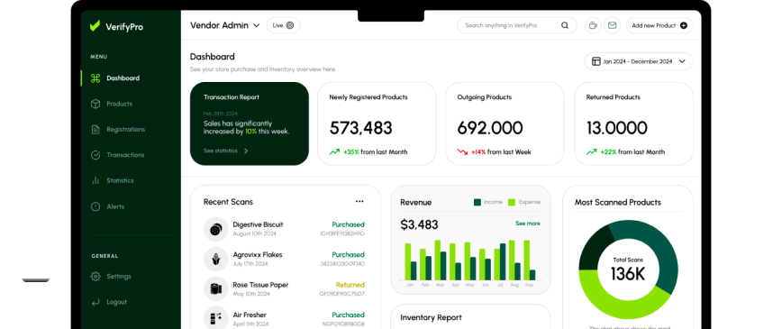 VerifyPro Dashboard Interface